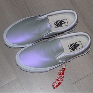 NWT grey iridescent vans